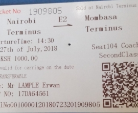 Nairobi mombasa train tickets online booking